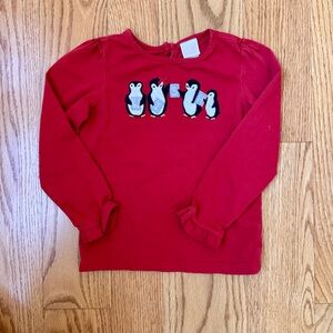 GUC 3T Janie and Jack Red Penguin Wishes Kids Shirt